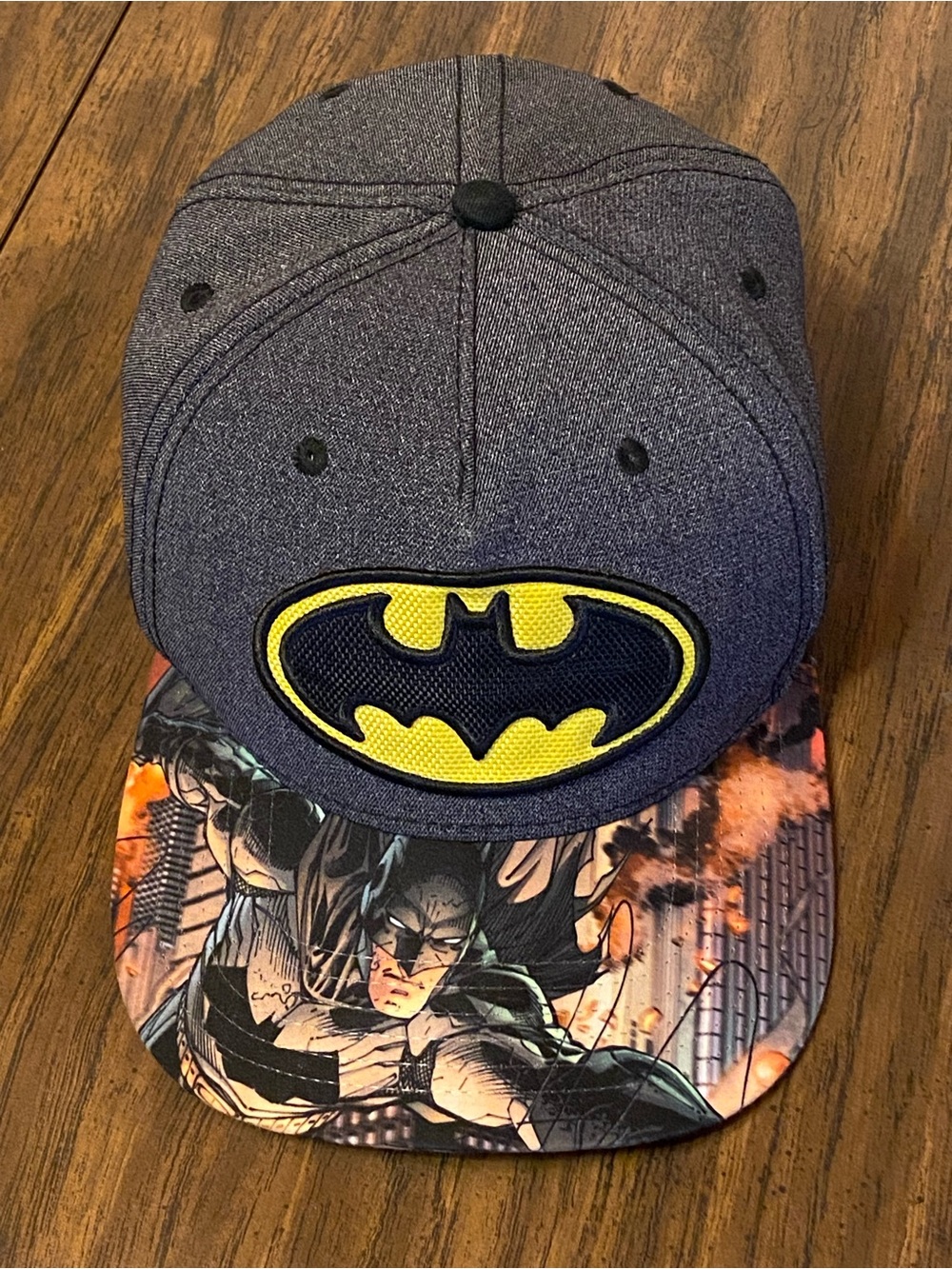 DC Comics Batman Kids Cap - Gray with Yellow Logo